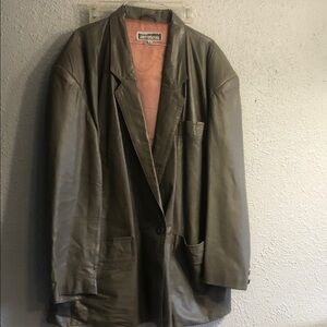 Collezioni Men's Classic Leather Blazer Aboriginal